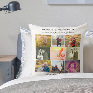 Coussin In Love Memory Cote et 9 Photo Collage blanc