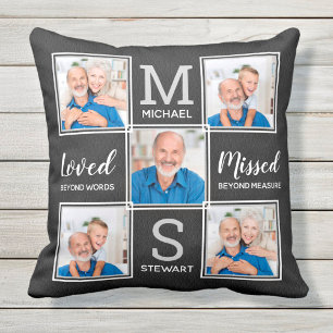 Coussin In Love Memory Personnalisé 5 Photo Memorial