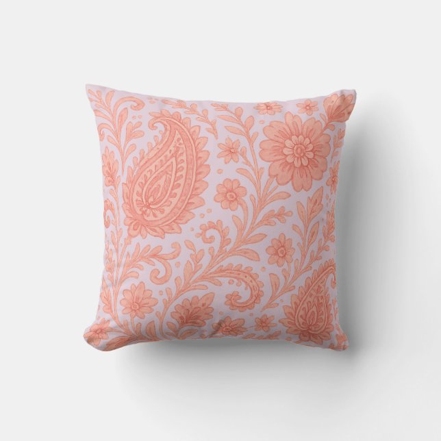 Coussin inde indienne imprimer paons (Recto)