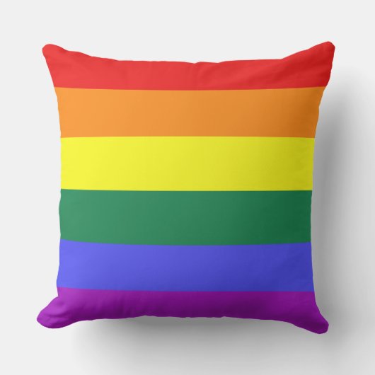 Coussin Indicateur de la fierté arc-en-ciel (Recto)