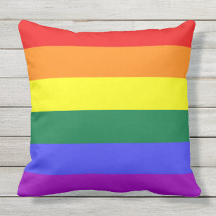 Coussin Indicateur de la fierté arc-en-ciel
