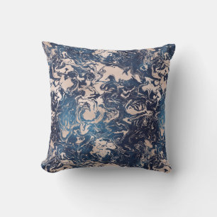 Coussin Indigo Cream Motif Indigo Parties scintillant Reve