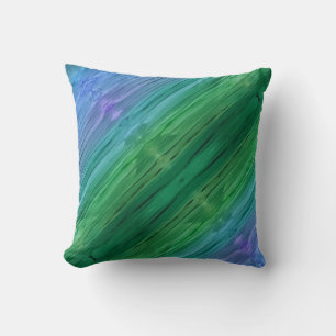 Coussin Indigo riche, vert profond et améthyste