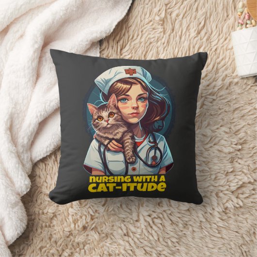 Coussin Infirmière avec chat-itude : Le parfait Feline-Ins (Couverture)
