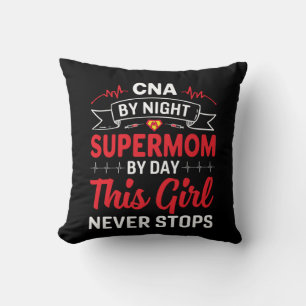 Coussin Infirmière Cadeau CNA Par Supermom De Nuit