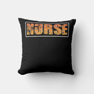 Coussin Infirmière Cadeau Halloween avec Citrouille Spider