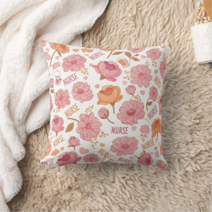 Coussin Infirmière Colorée Motif Floral (3)