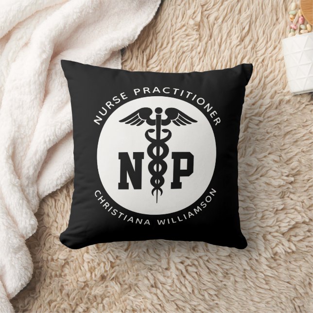 Coussin Infirmière de NP personnalisée Praticien Diplôme C (Couverture)