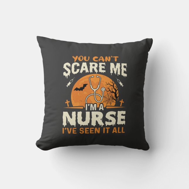Coussin Infirmière d'Halloween Faites-moi peur (Recto)