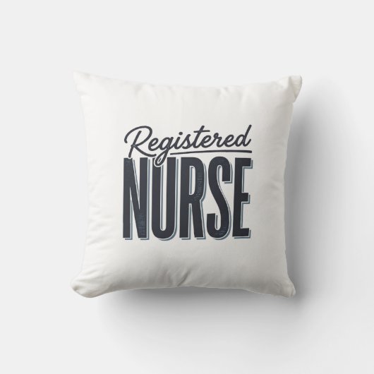 Coussin Infirmière diplômée Script Typographie Vector Desi (Recto)