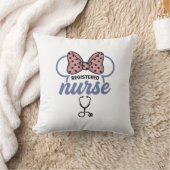 Coussin Infirmière diplômée stéthoscope à ruban graphique (Couverture)