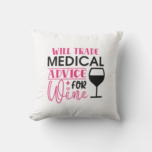 Coussin Infirmière Gift échangera des conseils médicaux co (Recto)