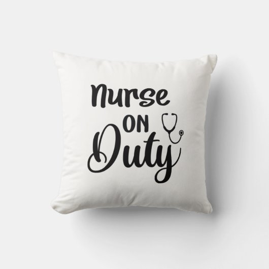 Coussin Infirmière Gift Infirmière de garde (Recto)