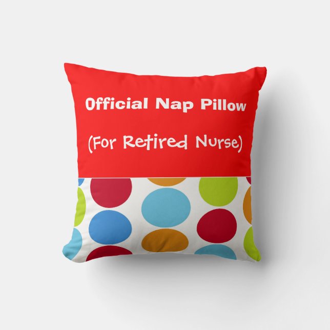 Coussin Infirmière retraitée "coussin de petit somme " (Recto)