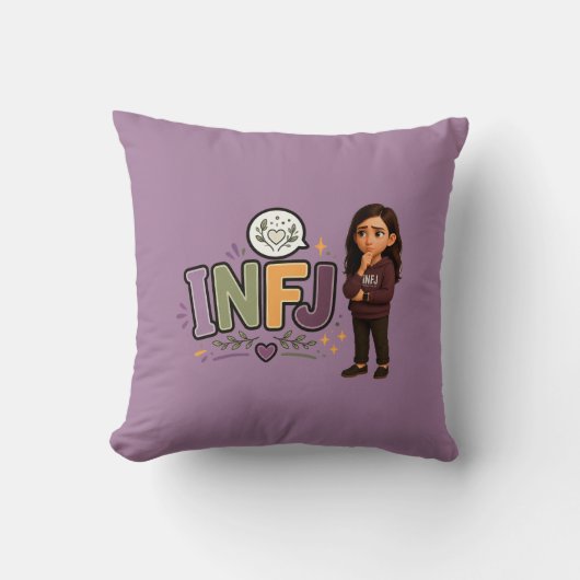 Coussin INFJ — A Guardiã das Ideias (Recto)