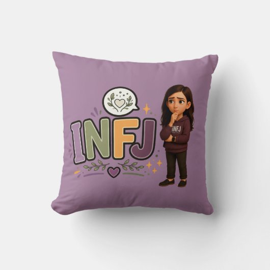 Coussin INFJ — A Guardiã das Ideias (Recto)