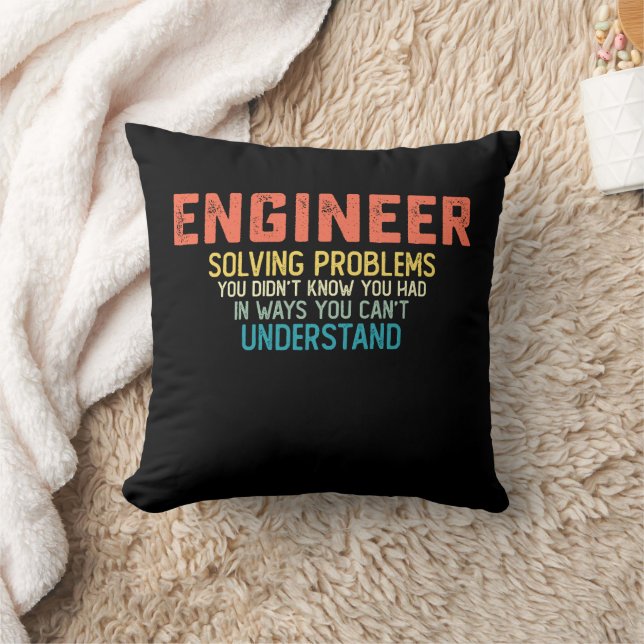 Coussin Ingénieur résolvant des problèmes dont vous ne sav (Couverture)