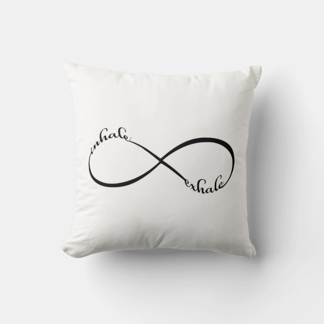 Coussin Inhalez exhalent, infini, (Recto)