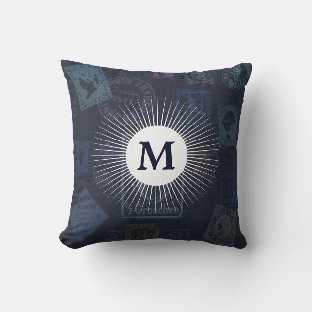 Coussin initial des timbres vintages (Recto)