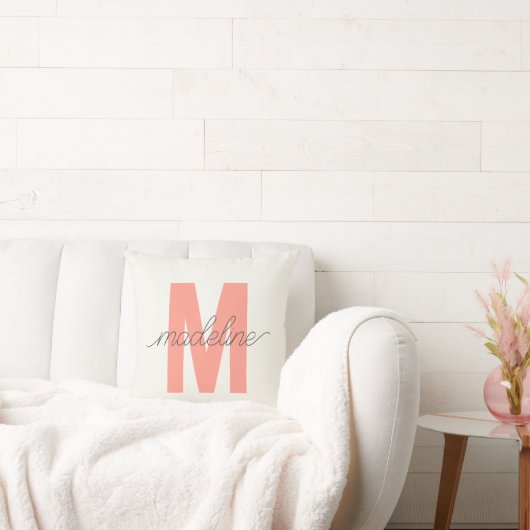 Coussin initial personnalisé | Coussin Monogramme  (Canapé)