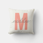 Coussin initial personnalisé | Coussin Monogramme  (Recto)
