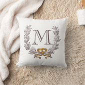 Coussin Initiale de monogramme personnalisée par guirlande (Couverture)