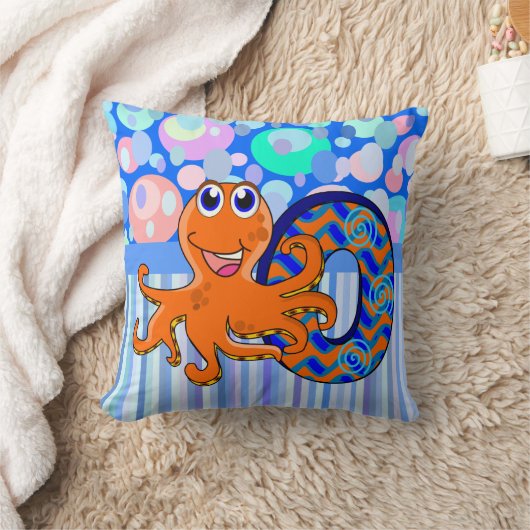 Coussin Initiale de nom de poulpe d'O (Couverture)