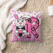 Coussin Initiale du nom de l'enfant de lapin de R (Couverture)