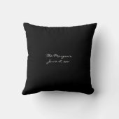 Coussin Initiale monogrammée avec noms sur l'avant et l'ar (Verso)