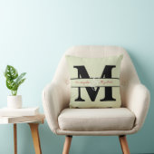 Coussin Initiale monogrammée avec noms sur l'avant et l'ar (Chaise)