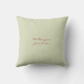 Coussin Initiale monogrammée avec noms sur l'avant et l'ar (Verso)