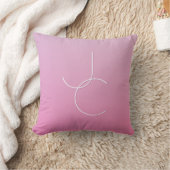 Coussin Initiales de chevauchement modernes 2 | Ombre rose (Couverture)