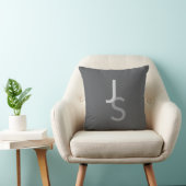 Coussin Initiales monogrammes à chevauchement moderne | Gr (Chaise)