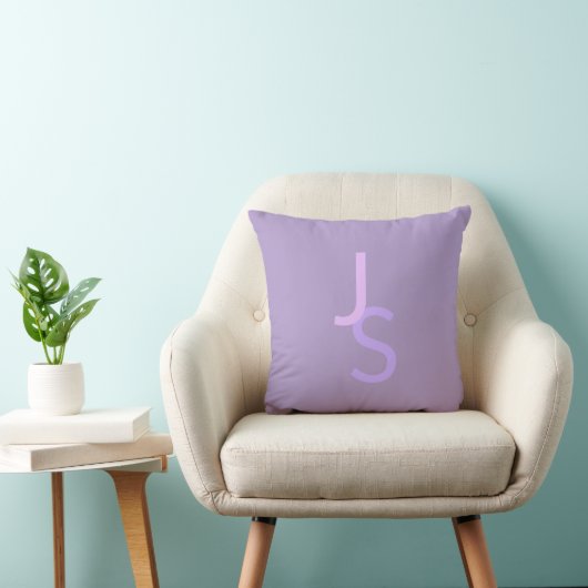 Coussin Initiales monogrammes à chevauchement moderne | Po (Chaise)
