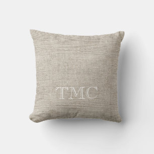 Coussin INITIALES Monogrammes Classiques Linge Neutre Inte