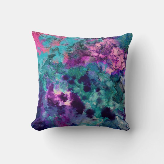 Coussin Inky Watercolor Abstract (Recto)