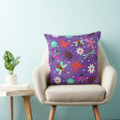 Coussin Insectes Colorés Fleurs Chambre Violette (Chaise)