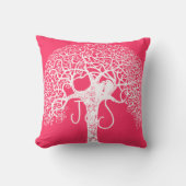 Coussin Inséparable d'arbre Tourbillonnant rose Choisir n' (Recto)