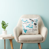 Coussin Inséparables bleus (Chaise)