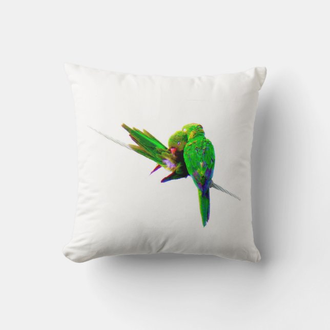 Coussin ~Inséparables~ JETER UN OREILLARD, CUSTOMISEZ-LE ! (Recto)