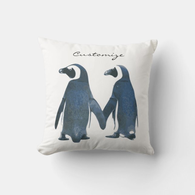Coussin Inséparables Penguin Couple Thunder_Cove (Recto)