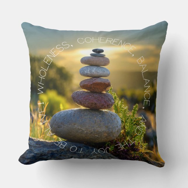 Coussin Inspirant, Méditatif, Uplifting  (Recto)
