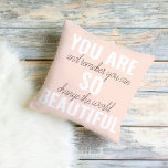 Coussin Inspiration Vous Êtes Si Belle Citation Positive<br><div class="desc">Inspiration Vous Êtes Si Belle Citation Positive</div>