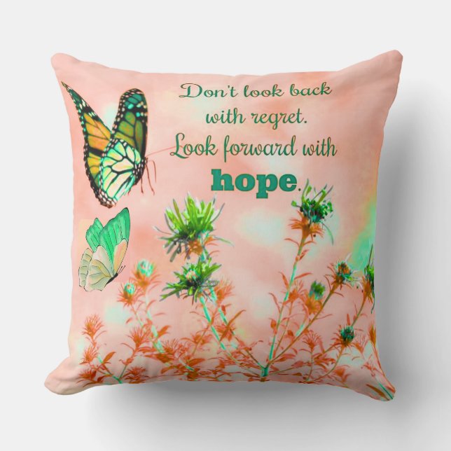 Coussin Inspirational Quotes on Hope Throw Pillow (Recto)
