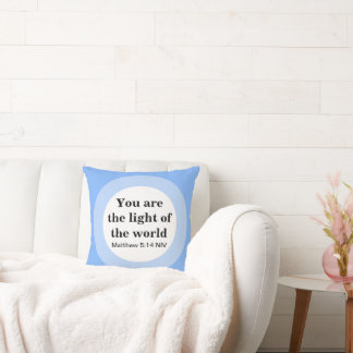 Coussin Inspirationnel Vous êtes la lumière du bleu du mon