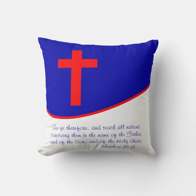 Coussin Inspiré du drapeau chrétien (Recto)