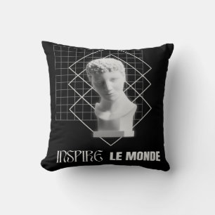 Coussin Inspire le Monde – Conception d'art esthétique mod