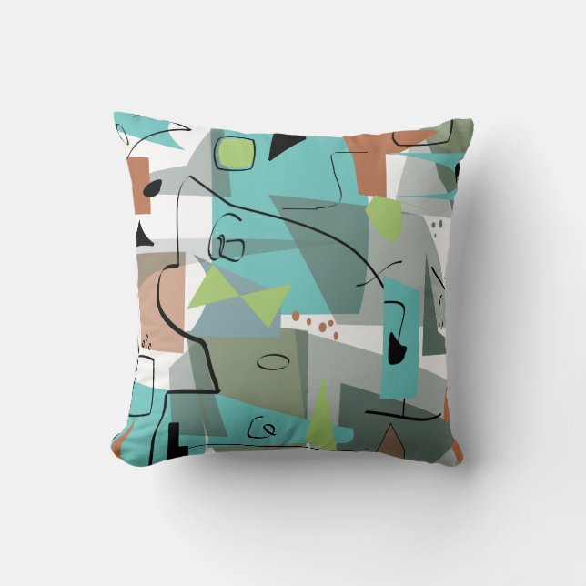 Coussin inspiré moderne #104 de la moitié du (Recto)