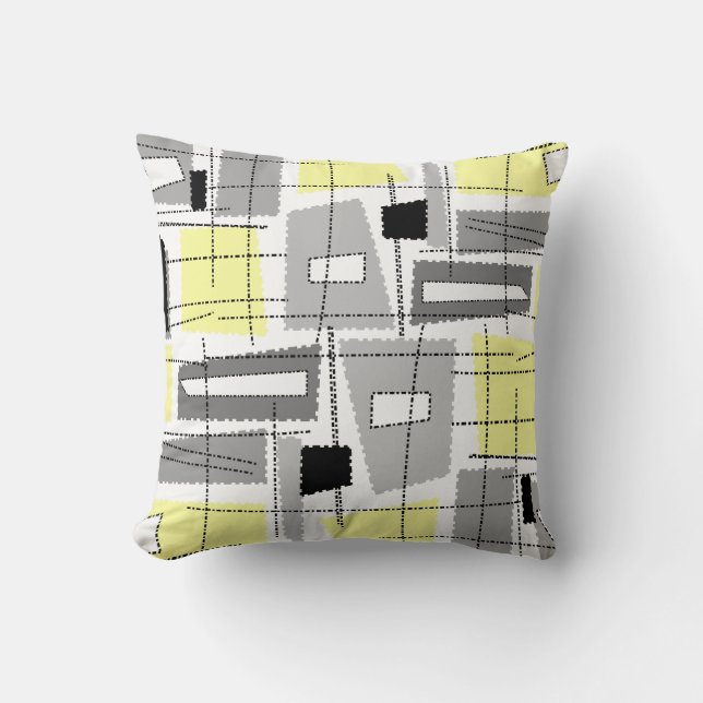 Coussin inspiré moderne #744 de la moitié du (Recto)