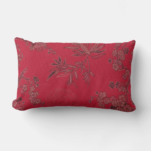 Coussin inspiré par Asiatique rouge (Recto)